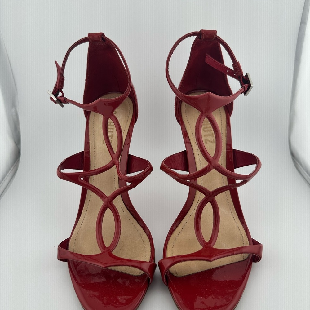 SCHUTZ Red Strappy Heels